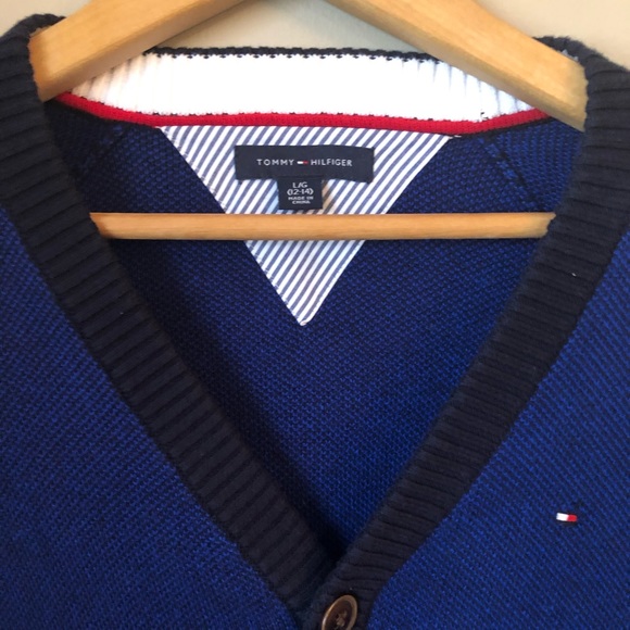 TOMMY HILFIGER royal blue sweater child size 12-14 - Picture 2 of 4